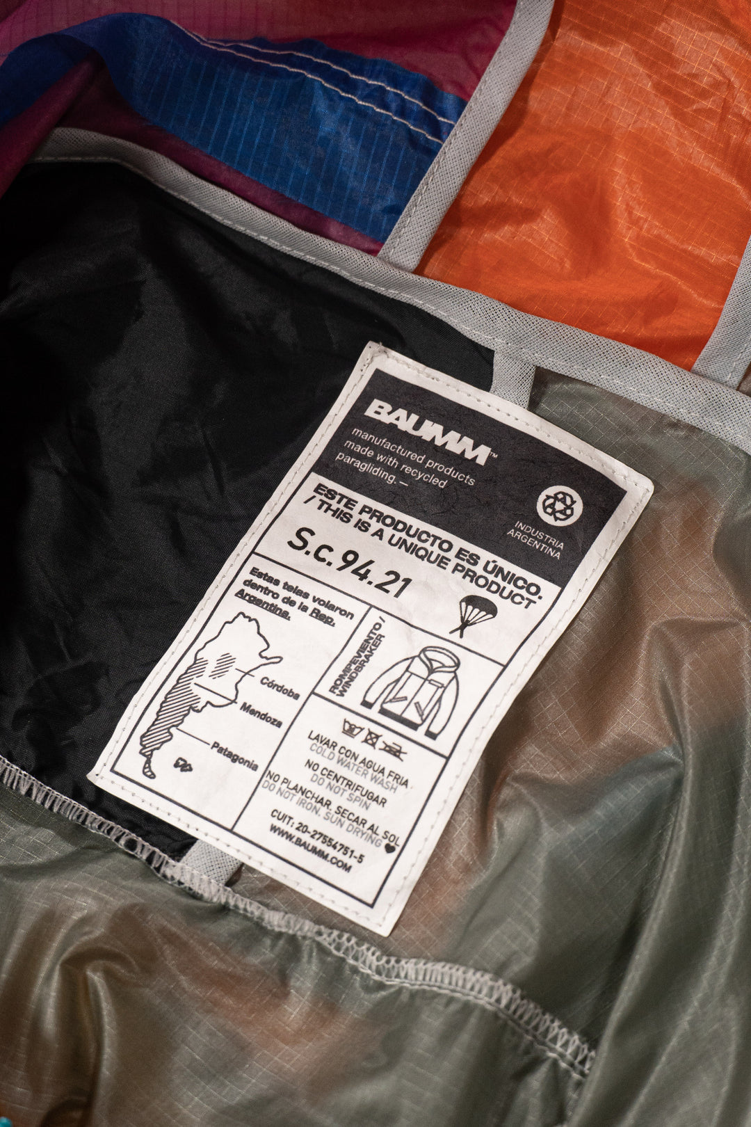 Upcycled Parachute Jacket (Small - S.c.94.21)